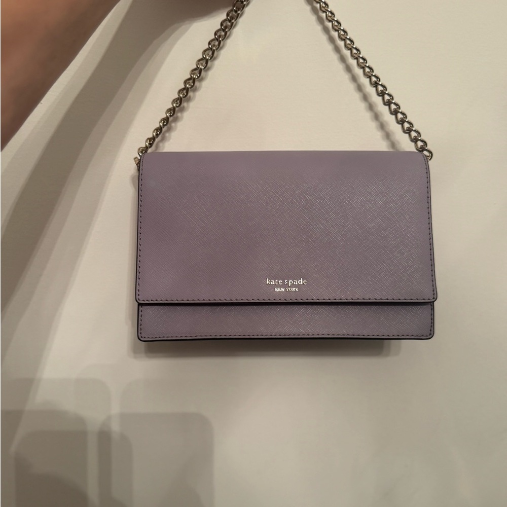 New Without Tag-Kate Spade Purple Clutch Wristlet with Fold-Over Flap